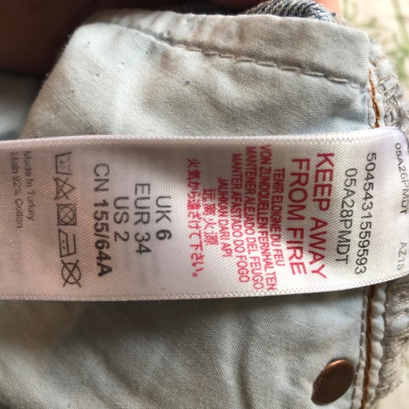 Topshop High Waisted Denim Shorts - Picture 4 of 9